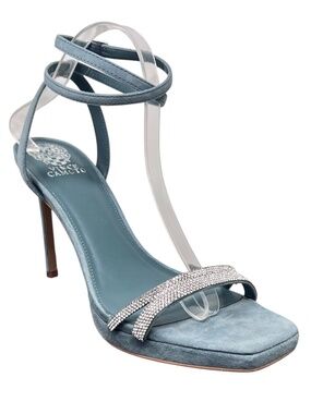 Women's Vince Camuto Kiahna Shaded Spruce Suede Rhinestone Heels size 11